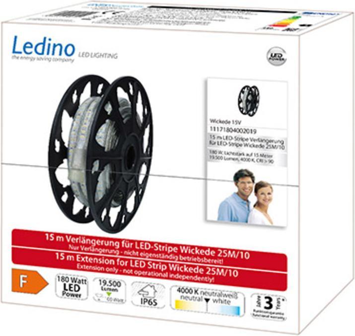 Produktbild Ledino 15m Verlängerung für LED-Streifen Wickede 25M/10 (Neutralweiss, 1500 cm, Indoor)