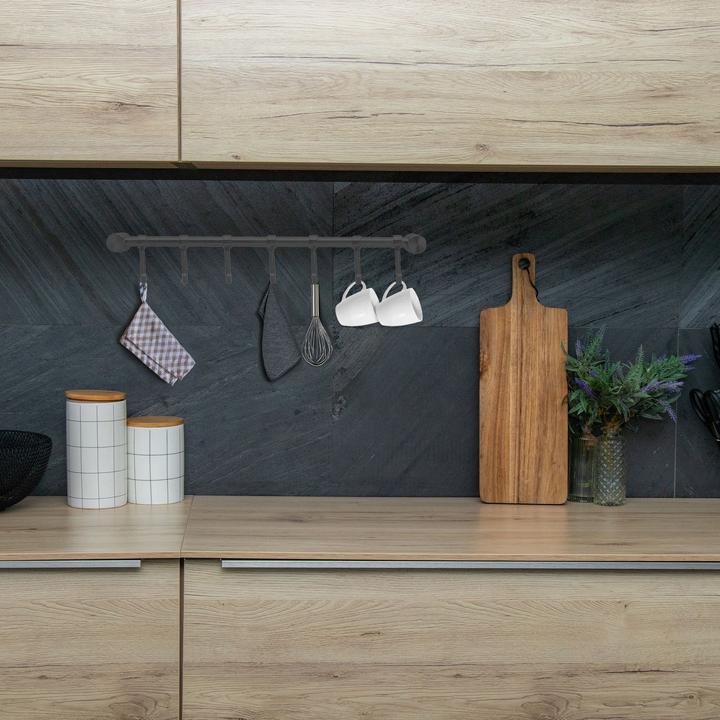 Image du produit Intirilife Barre de suspension en acier inoxydable avec 7 crochets