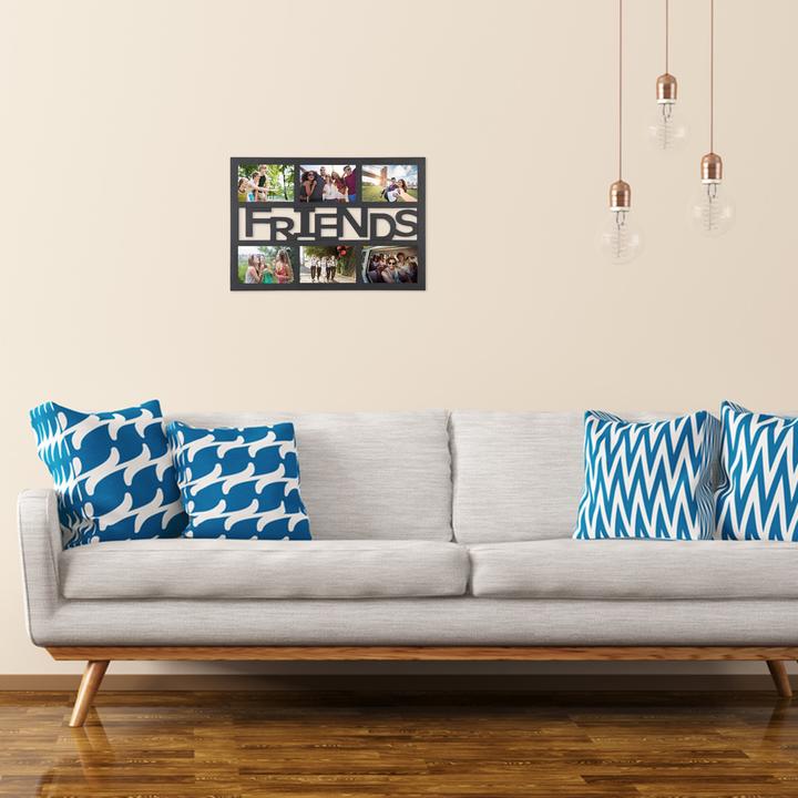 Image du produit Relaxdays Cadre photos Friends pour 6 photos (10 x 15 cm)