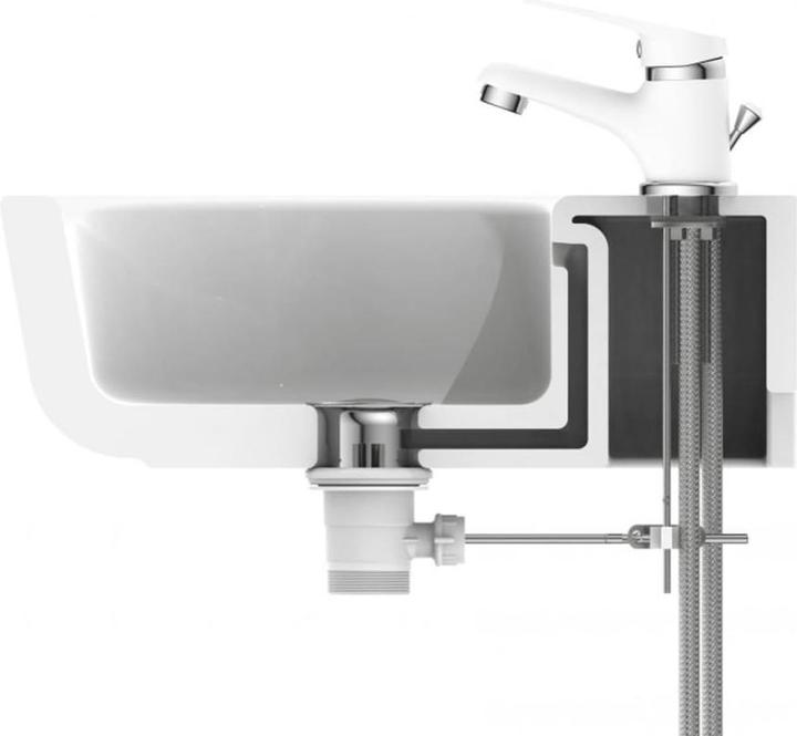 Produktbild Eisl Wasserhahn Bad SPEED Waschtischarmatur Weiss Chrom Einhebelmischer Mischbatterie NI075SCR-W