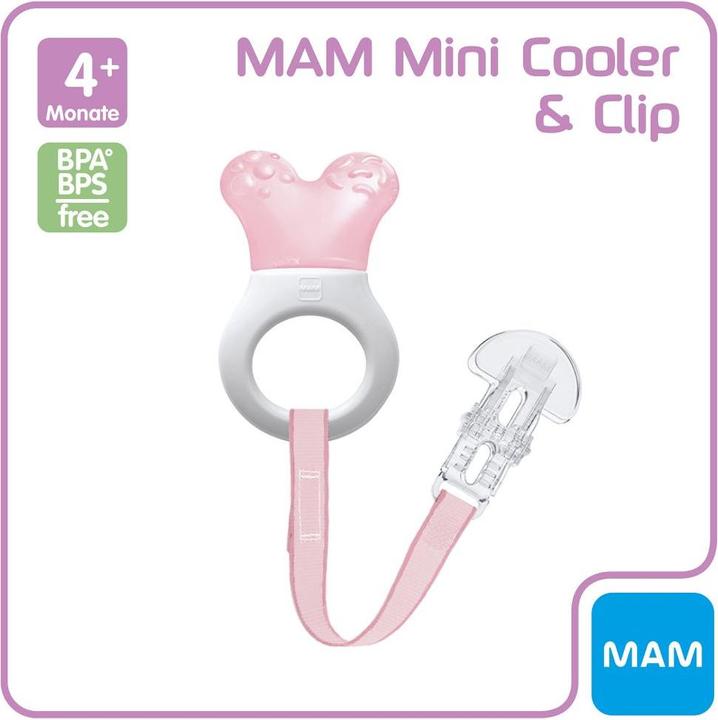 Produktbild MAM Beissringe & Zahnungshilfen Kühl-Beissring Mini Cooler & Clip - Rosa