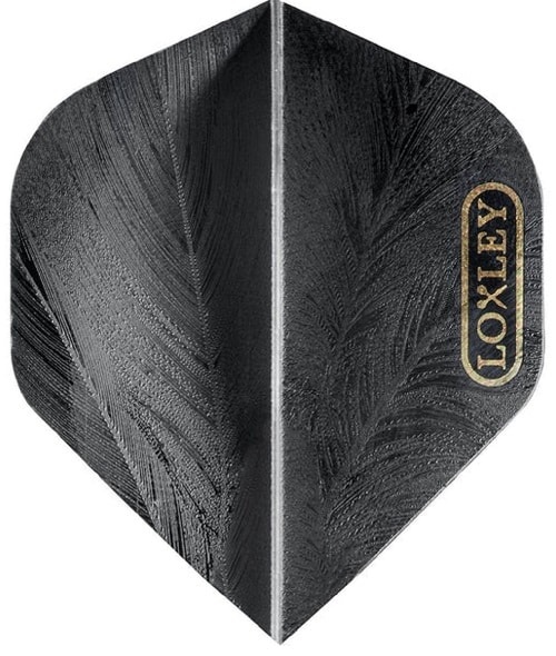 Actual product image Loxley Midnight Black Feather Flights