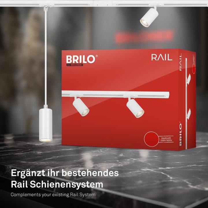 Image du produit Briloner HV-Stromschienensystem - LED Spot, Weiss, 1xGU10 exkl. Leuchtmittel