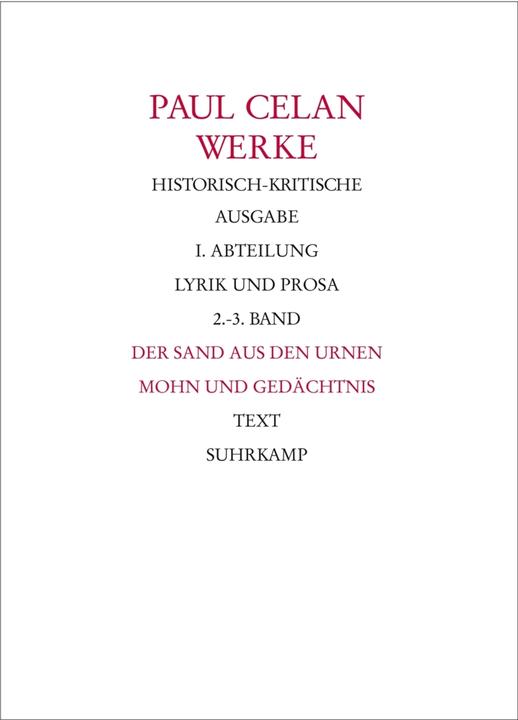 Produktbild Der Sand aus den Urnen / Mohn und Gedächtnis (Deutsch, Andreas Lohr, 2003)