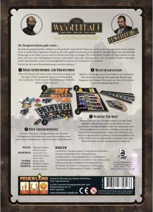 Actual product image Feuerland FEU31003 - The Leeghwater Project: Hydropower, ages 14+ (extension, DE edition) (German)