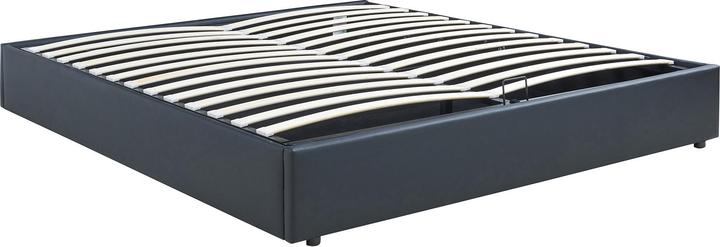 Produktbild En.Casa Polsterbett Nola 180x200 cm Kunstleder Schwarz (180 x 200 cm)