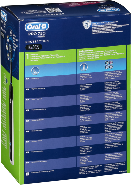 Actual product image Oral-B Pro 1 750 (Oscillating toothbrush)
