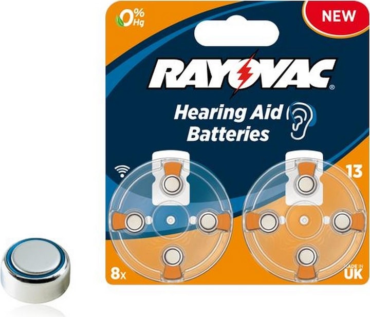 Produktbild Rayovac Hörgerätebatterie 13 (8 Stk., PR48, 310 mAh)