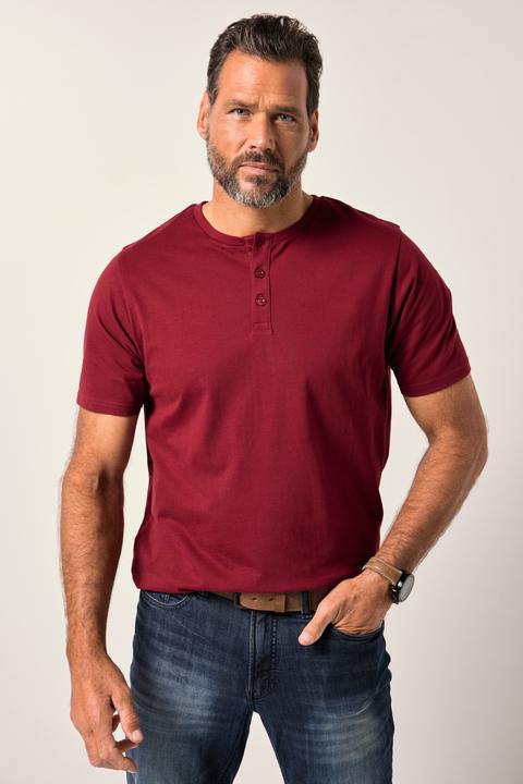Produktbild JP1880 Henley, Basic, Knopfleiste, Halbarm, bis 7 XL (7XL)