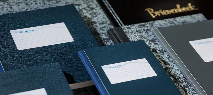 Actual product image Atlanta Notebook Djois Special Lined 205 mm x 330 mm Blue 50 sheets (Lined, Hardcover)