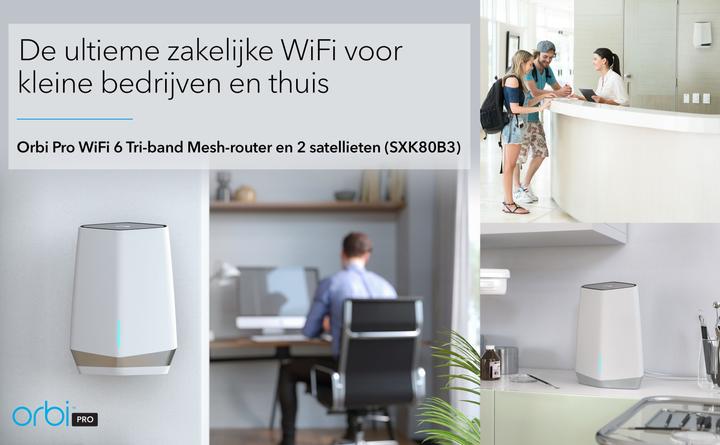 Actual product image Netgear Orbi Pro WiFi 6 AX6000 mesh system (SXK80B3) Set of 3
