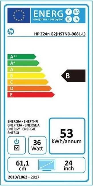 Energie-Label HP Z24n G2 (1920 x 1200 Pixel, 24")
