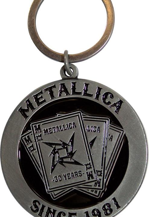 Actual product image Metallica 30th Anniversary Playing Card Keyring
