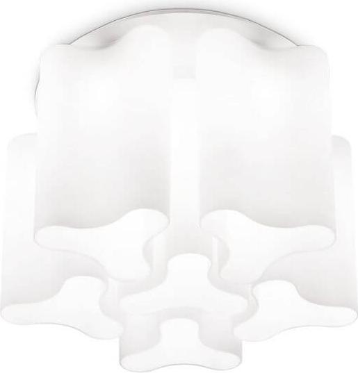 Actual product image Ideal lux COMPO ceiling light E27 6-way ⌀560mm dimmable white 125503 (E27)