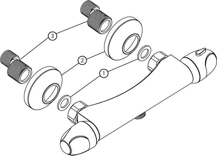 Actual product image Eisl Vital Thermostatic mixer Shower, Chrome (CLT168VCR)