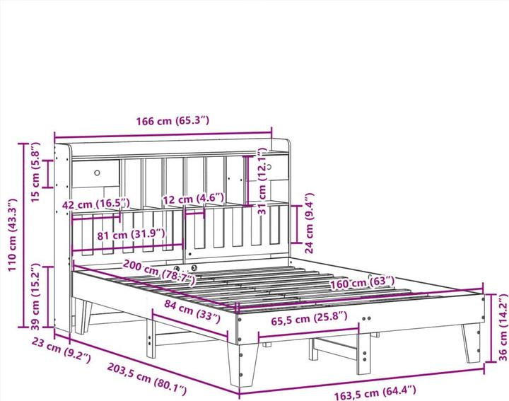 Image du produit vidaXL Bettgestell (160 x 200 cm)