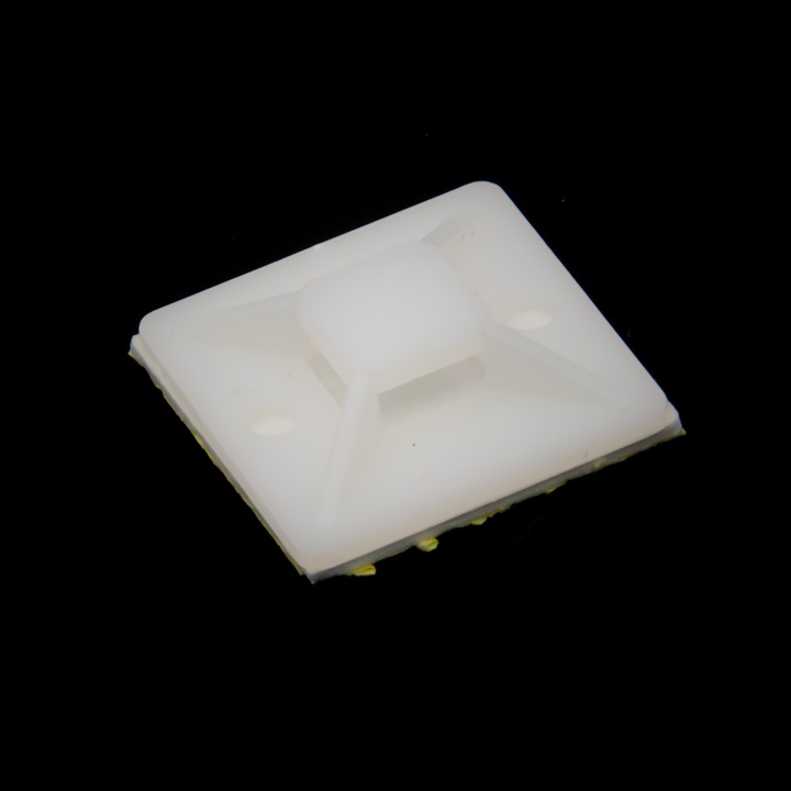 Actual product image Purecrea 30x30mm cable tie base white self-adhesive (Fixing loops, 30 mm, 1 pcs.)