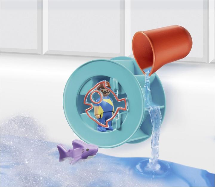 Produktbild Playmobil Wasserwirbelrad mit Babyhai (70636, Playmobil 1.2.3)