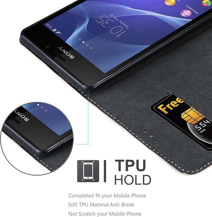 Image du produit Cadorabo Book X-Wallet Cover (Sony Xperia M2 Aqua, Sony Xperia M2)
