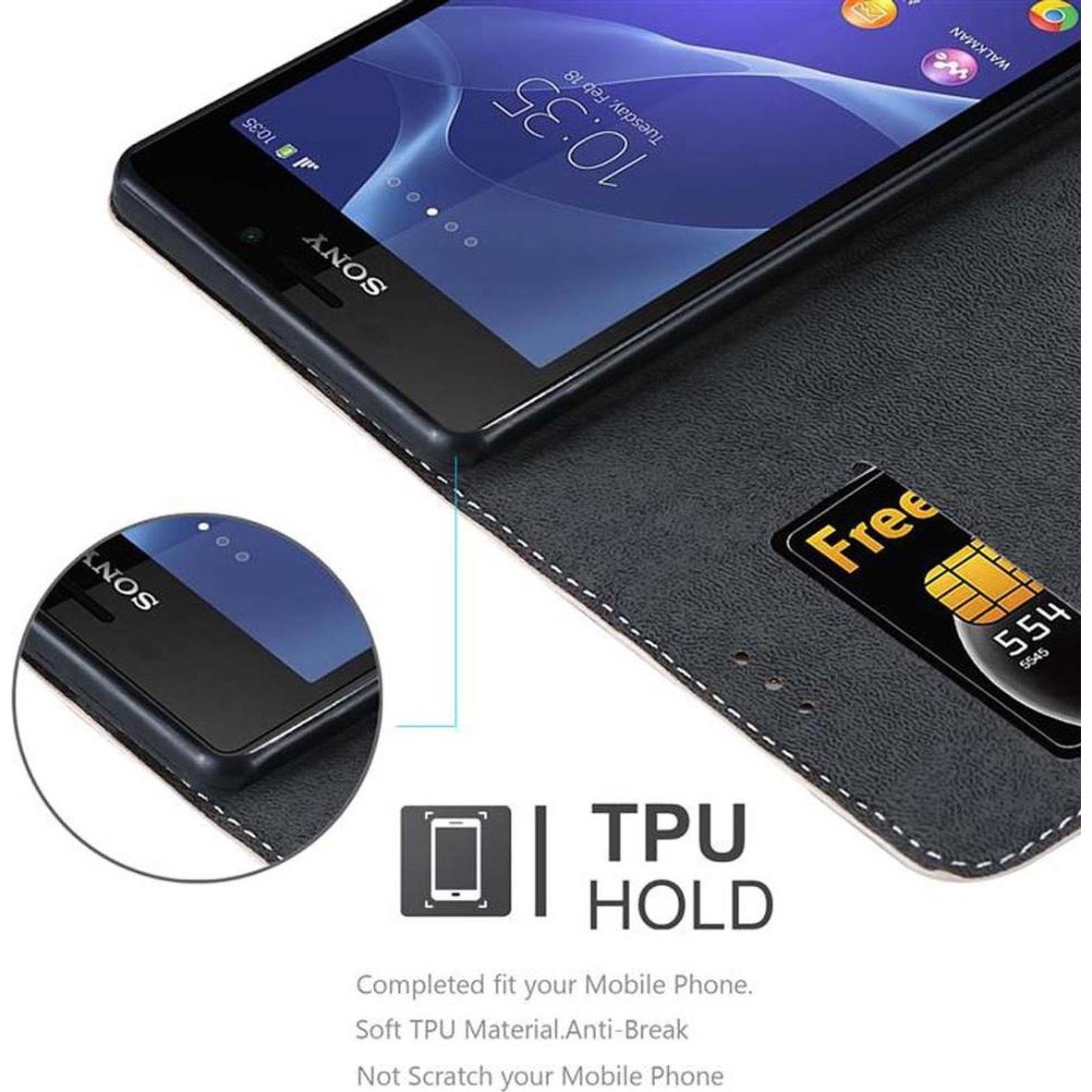 Thumbnail - Cadorabo Book X-Wallet Cover (Sony Xperia M2, Sony Xperia M2 Aqua), Smartphone Hülle, Rosa