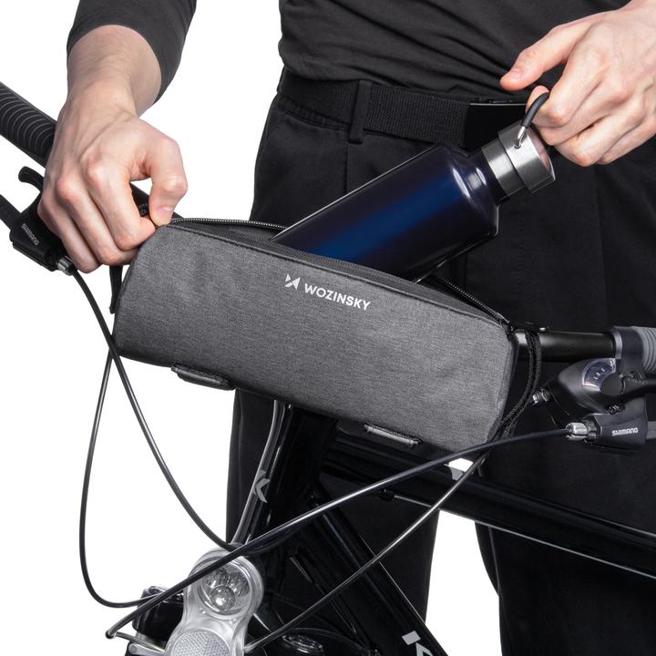 Immagine prodotto Wozinsky Borsa da bicicletta WBB37GRB con isolamento termico - grigio (0.70 l, Borsa portapacchi)