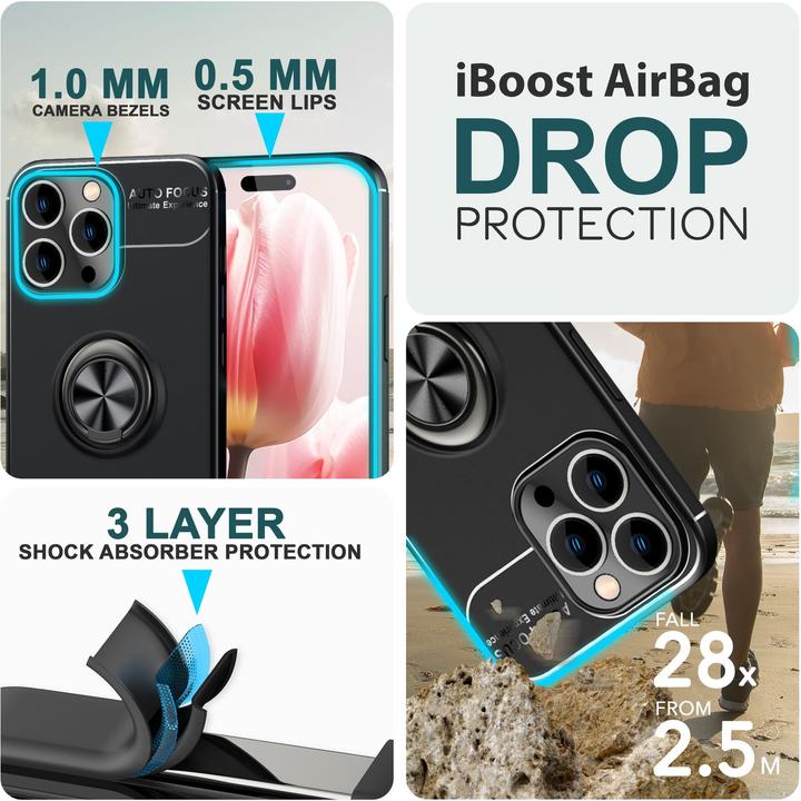 Produktbild Nalia Matte Ring Silikon Hülle (Apple iPhone 15 Pro)