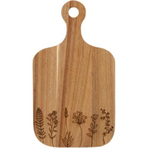 Zeller Present Servier- und Schneidbrett Wildflowers Akazie 30x17 cm (25508)
