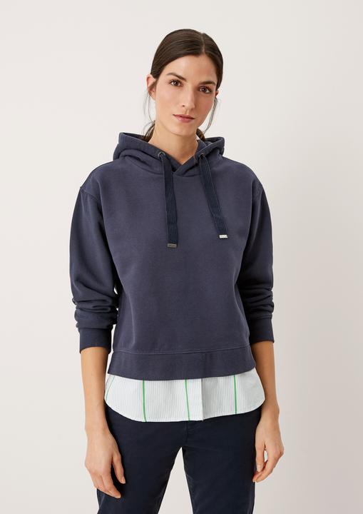 Produktbild s.Oliver Sweatshirt Hoodie mit Bluseneinsatz (M)