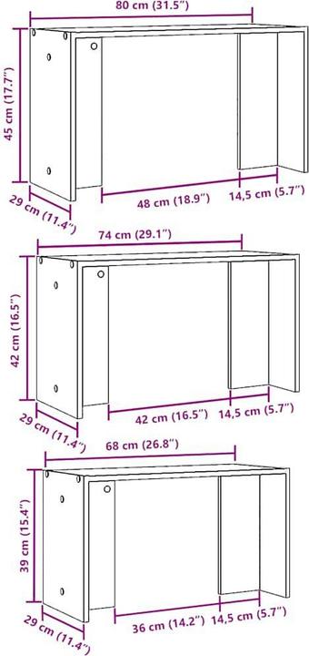 Produktbild vidaXL Satztisch