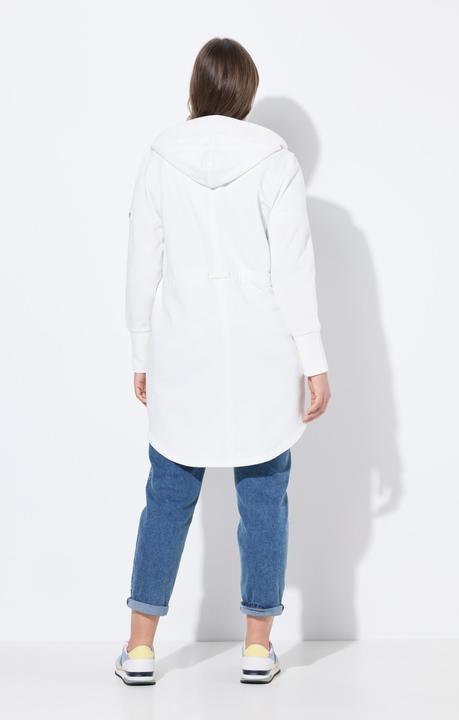 Produktbild Laurasøn Sweatjacke, lang geschnitten, Kapuze, Taillen-Tunnelzug hinten, Langarm (52)