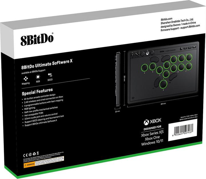 Produktbild 8bitdo - Arcade Controller Xbox/PC - Black