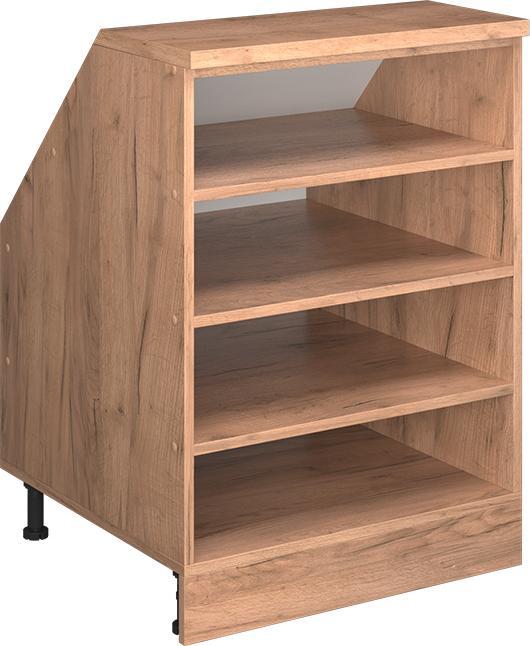 Vicco Dachschrägenschrank Rion, Goldkraft Eiche, 60 x 81.8 cm mit 4 Fächern, Schrankkorpus 60 cm Tiefe (60 x 60 x 81.80 cm)
