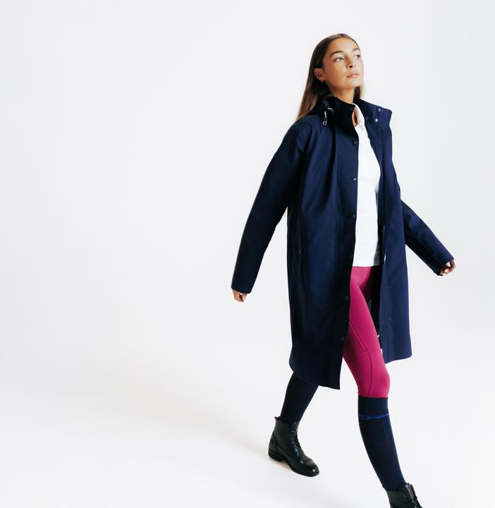 Actual product image Fouganza Reitleggings 500 Full Grip Damen lila (S)