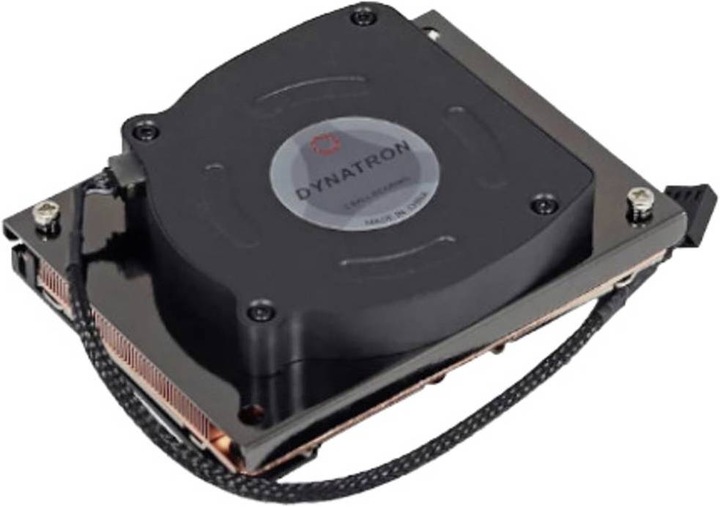 Image du produit Dynatron N12 Intel CPU Cooler 1U LGA4189-4-5 P4-P5 ou P+ Radiateur cuivre avec Vapour Chamber actif avec PW (80.60 mm)
