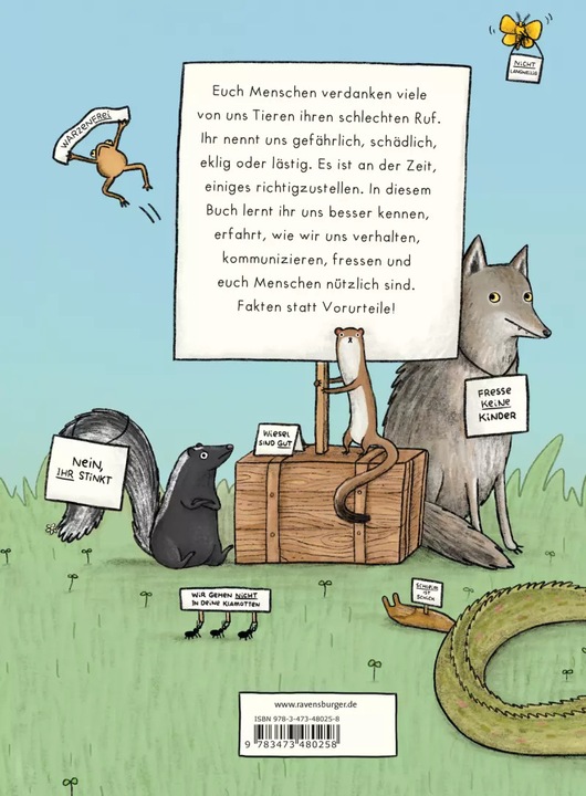 Produktbild Ravensburger Keine bösen Tiere - Das etwas andere Tierbuch für Kinder ab 7 Jahren (Deutsch, Sophie Corrigan, 2022)