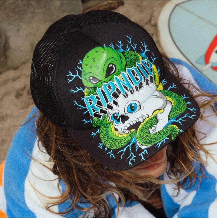 Actual product image RipnDip Skull & Bones Trucker Hat