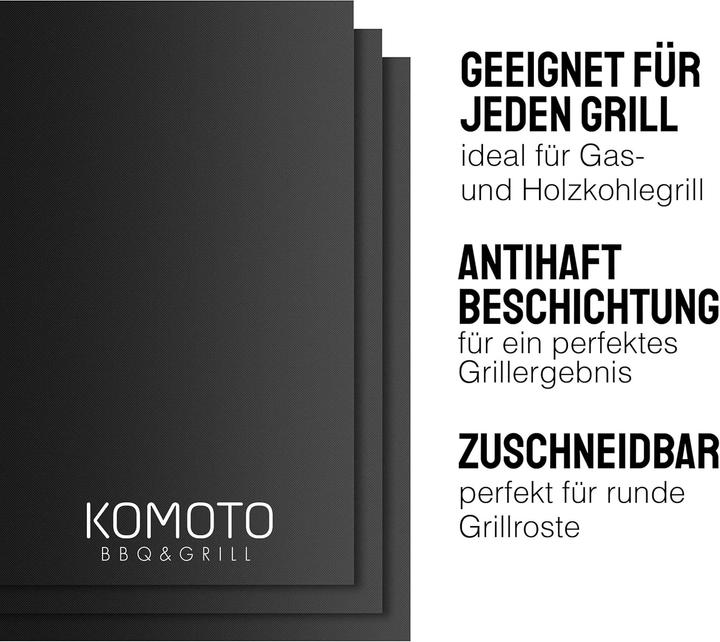 Produktbild Komoto 6-teiliges BBQ Grillmatten-Set für Gas- und Holzkohlegrill