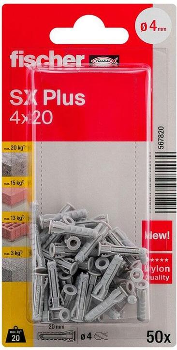 Produktbild Fischer 90865 Unidübel UX 10X60 NV (50 Stk.)