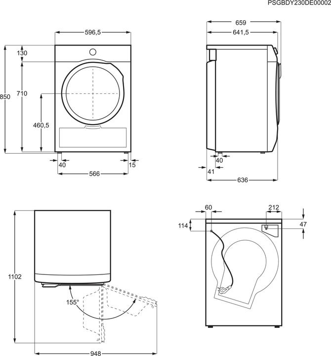 Produktbild Electrolux EW6H19G (9 kg, Rechts)