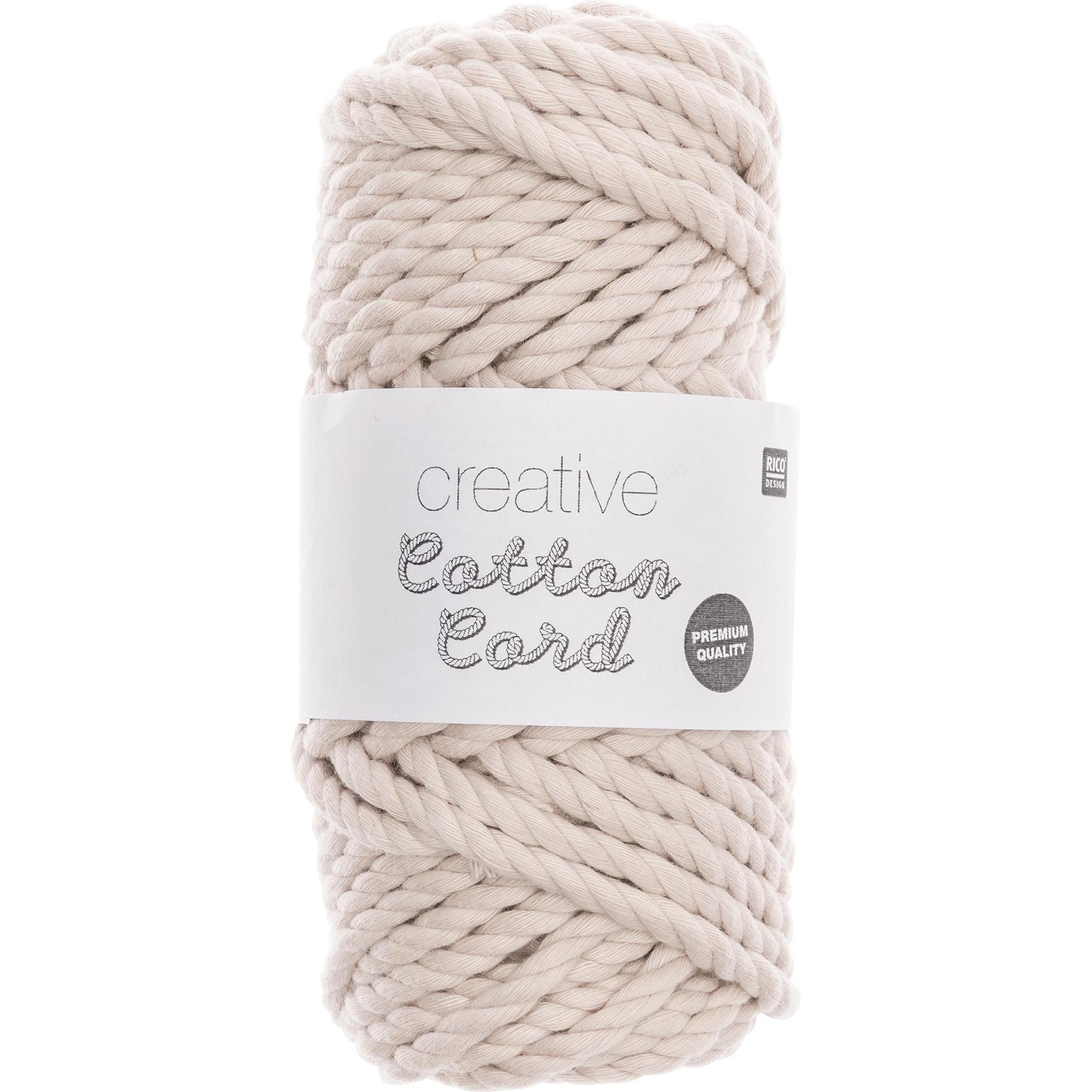 Rico Design Rico Creative Cotton Cord, 25 m, Garn + Wolle, Weiss