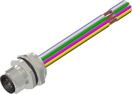 Image du produit RS PRO Connecteur rond M12 Connecteur 12 broches / 1.5A, montage sur panneau IP 67