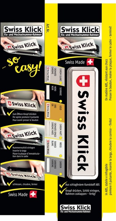 Immagine prodotto Swissklick Porta numero intercambiabile (Anteriore + posteriore, Formato lungo)