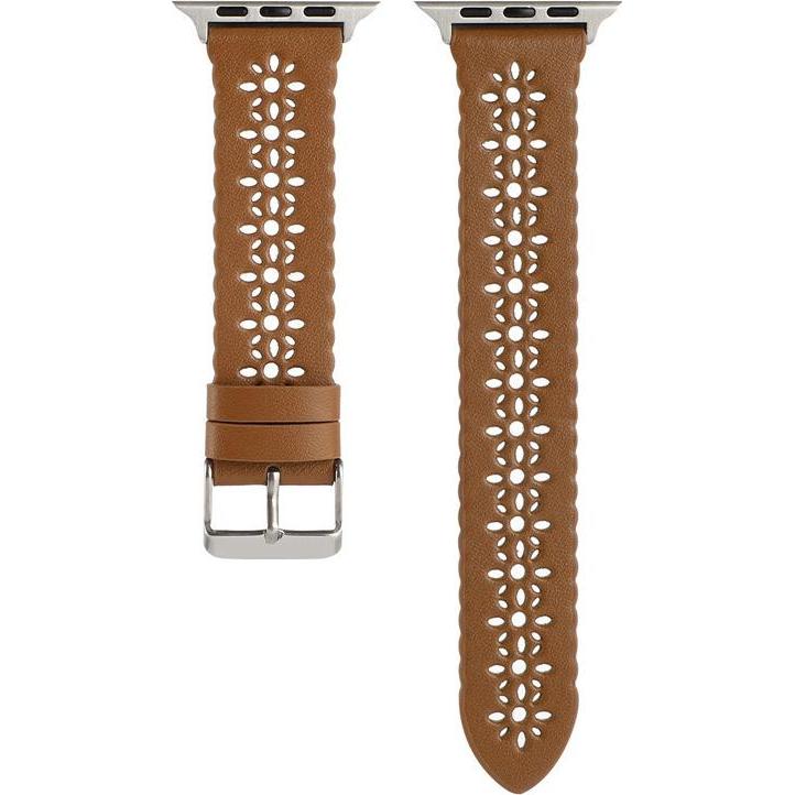 Strap-it Lederarmband (Leder, Apple Watch), Uhrenarmband, Braun