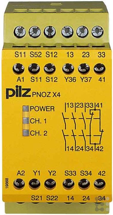 Actual product image Pilz GmbH & Co. KG Emergency stop switchgear PNOZ X4 230VAC 3n/o 1n/c