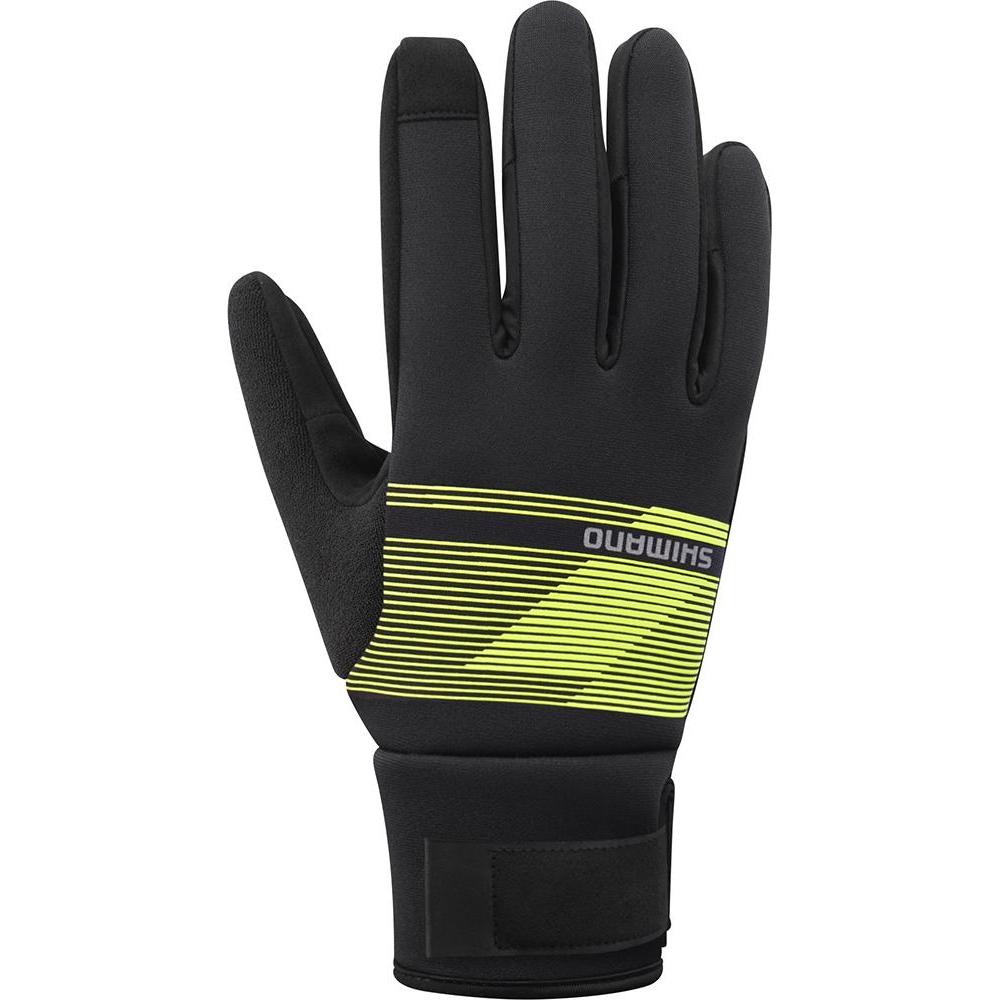 Shimano, Herren, Handschuhe, Thermohandschuhe Windbreak, Gelb, Schwarz, (XXL)