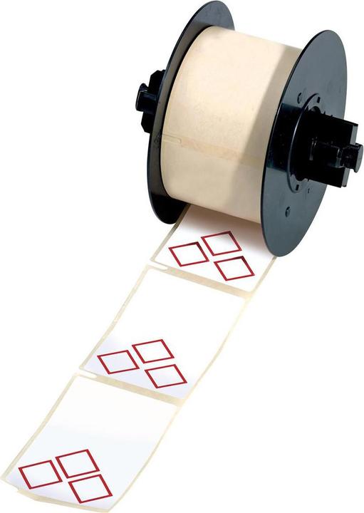 Immagine prodotto Brady MNK-CLP-55x85-L3A-B7610-0.4, carta, bianca, opaca, 55,00 x 85,00 mm, layout L3A (3 diamanti rossi) (8.50 cm)