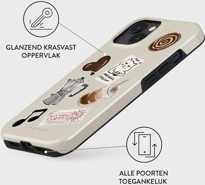 Actual product image Burga Tough MagSafe Case Apple iPhone 15 - Oat Milk Please (Apple iPhone 15)