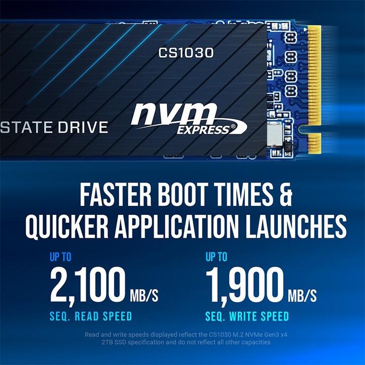 Image du produit PNY CS1030 M.2 NVMe PCIe Gen3 x4 2TB (2000 Go, M.2 2280)