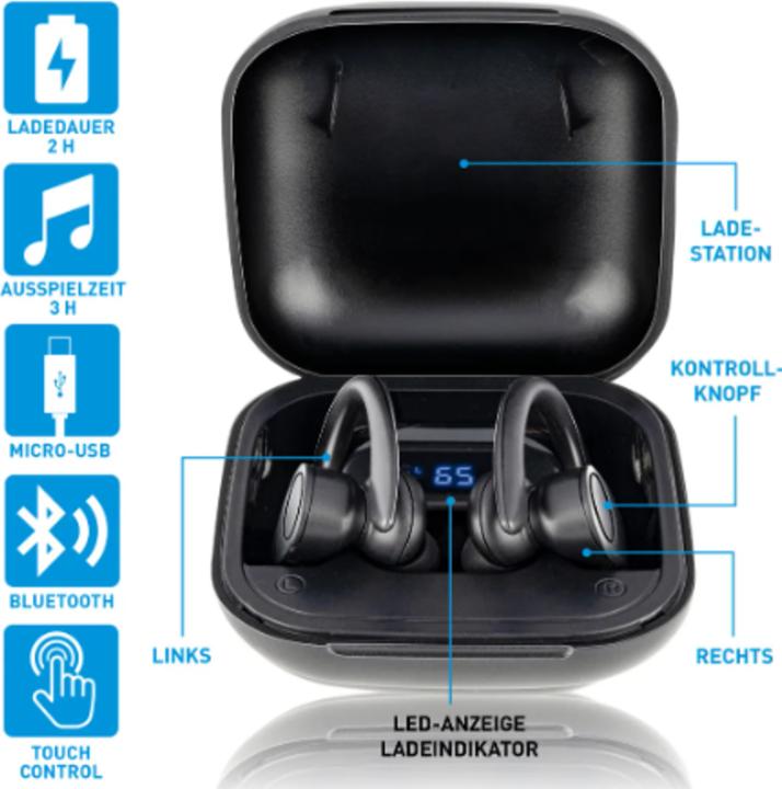 Actual product image Grundig Earbuds Sport TWS 300mAh BT (No noise cancellation, 2 h, Wireless)