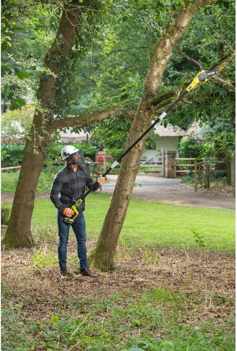 Actual product image Ryobi OPP1820 18 V Battery Tall Button (Battery chain saw)